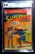 Superman #106 CGC 4.0 Origin retold Lex Luthor Vintage DC Comics 1956 picture