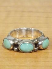 New/1990's Vintage Navajo variscite/sterling ring; size 6. picture