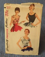 Vintage SIMPLICITY Printed SEWING PATTERN #1127 ~ MISSES' BLOUSE  picture