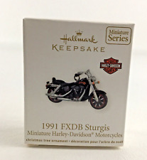 Hallmark Keepsake Ornament Harley Davidson Motorcycle Mini 1991 FXDB Sturgis New picture