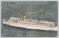 Postcard Ariel View SS Florida Steamship picture