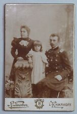 Russian Soldier w/ Family R. Tucker Kharkoff Ukraine 1890's Cabinet Photo A651 picture