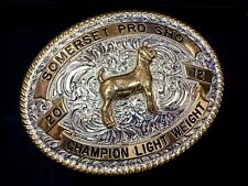 SOMERSET PA PRO SHOW LAMB 2012 CAMPION LIGHTWEIGHT TROPHY DOUBLE S BELT BUCKLE picture
