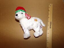 TY Beanie Baby of the Month Tinsel White Dog Christmas Plush Toy 2003 picture