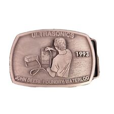 Vintage John Deere Waterloo Foundry Ultrasonics Belt Buckle picture