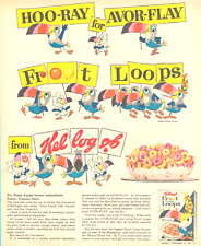 1963 Kellog's FROOT LOOPS cereal breakfast Toucan Sam vintage PRINT AD picture