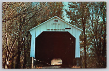 State Sanatorium Covered Bridge Rockville IN Parke County c1960 Vtg Postcard A11 picture