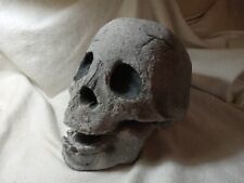 2 Piece Skull Realistic Full Human size Skull Concrete (379) picture