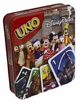 Uno Disney Parks Card Game In Tin 2019 Mattel, Near Mint Cards, Missing Rules picture