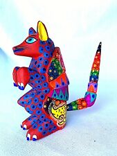 ARMADILLO Alebrije Standing Hand Crafted Oaxacan Wood Carving Oaxaca Mexico picture