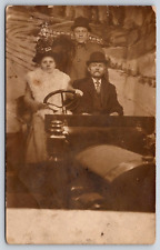 Original Old Vintage Antique Postcard Real Photo Picture Car Lady Gentlemen picture