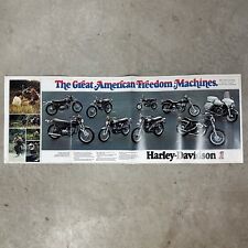 Vintage Harley Davidson Great American Freedom Machine Advertisement Poster picture