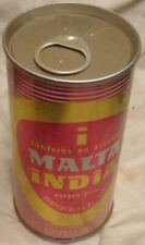 Malta India Beer Can  - Puerto Rico - Steel - 10 Oz - Early Pull Tab @1960's picture