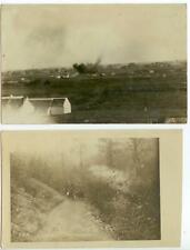 1916 WWI German bombardment of Ostende-Marikerk plus soldiers Real Photos picture