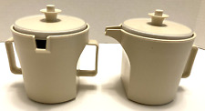 Tupperware Cream and Sugar Set in Almond -  VINTAGE picture