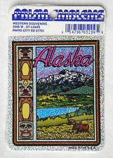 ALASKA Prism Emblems Souvenir Self Adhesive Sticker Totem Pole Moose Glitter NIP picture