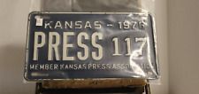 1976 Kansas Plate PRESS 117 picture