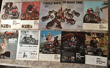 Lot of 9 1969 BSA Birmingham Small Arms *Original* Motorcycle print ad 1968 1966 picture