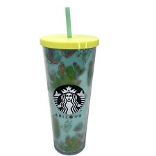 Starbucks Arizona Cactus Venti 24 oz Acrylic Tumbler Cold Cup Green & Yellow picture