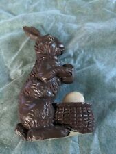 The Salem Collection Resin Faux Chocolate Easter Bunny With Basket & Egg. Nice picture