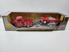 Motor Max 1956 Ford Thunderbird Convertible + Ford pickup +Trailer 1:24 Diecast  picture