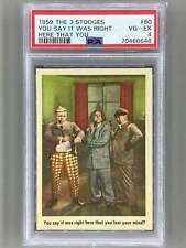 1959 Fleer The 3 Stooges #80 You Say it Was Right Here That - PSA 4 (Pop Culture picture