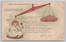 Minard's Liniment Astrological Sign Series Libra 1915 DB Postcard - Posted picture