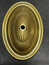 OVAL SOLID BRASS LAMP STAMPED BACKPLATE 6 1/4” LONG X 4 1/2” WIDE UNFINISHED picture