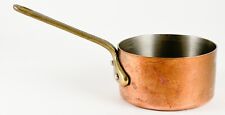 Vintage Mauviel France Copper Brass Handle Mini Sauce Pan Stainless Inner picture