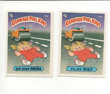 1985 Topps Garbage Pail Kids Series 1  31a Run Down RHODA & 31b Flat PAT GPK OS1 picture