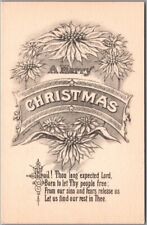 1910s MERRY CHRISTMAS Greetings Postcard 