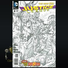 DC Comics JUSTICE LEAGUE #9 New 52 Jim Lee Sketch Variant 2012 RARE VF picture