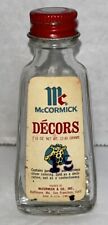 Vintage McCormick Silver Decors Bottle 1/4 Full Small Glass Bottle picture