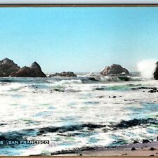 c1910s San Francisco, CA Custom Fred'K W. Martin Hand Colored Seal Rocks PC A242 picture
