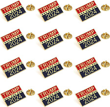 12 pcs - Donald Trump Pins Trump Lapel for 2024 Elections President BUTTON gift picture