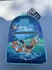 Disney Loungefly The Fox and the Hound Water Splash Mini Backpack NWT picture