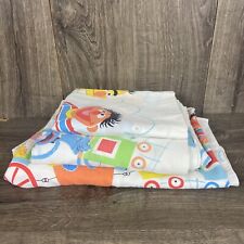 Sesame Street Sheet Set Flat Fitted and Pillow Case Twin Train Themed picture