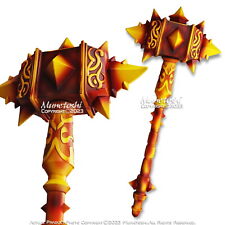 32” Sulfuras Hand of Ragnaros Fire Lord WoW Foam Hammer Fantasy Video Game Prop picture