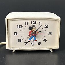 Vintage Adorable 1970's Disney Electric Alarm Lux Clock MCM Mickey Mouse Clock picture