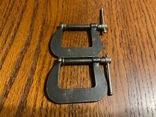 Vintage 2 Small C-Clamps Forged Steel 1-1/2