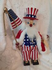 Vintage KSA Kurt Adler Fabriche Patriotic Yankee Doodle Dandy Santa DOES NOT WOR picture