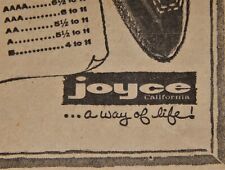 Vintage Advertisement,RICHLAND WA,1960,JOYCE OF CALIFORNIA SHOES,