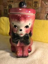 1950s American Bisque Anthropomorphic Pink Poodle Kitchy Cookie Jar FR/SHP picture