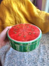 DEPARTMENT 56 Watermelon Tin Box, Fruit Kitchenware Decor, Original Design picture