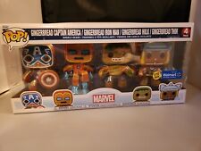 FUNKO POP GLOW IN DARK MARVEL Gingerbread Captain America Iron Man, Hulk PACK  picture