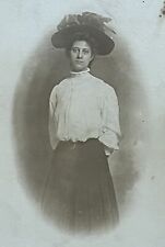 c1908 Souvenir Portrait Woman, Minneapolis, MN Antique Real Photo Postcard RPPC picture