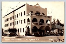 RPPC Postcard FL Fort FT Pierce Hotel Snellgrove c1940s AE28 picture