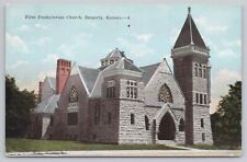 Postcard First Presbyterian Church, Emporia, Kansas Vintage picture