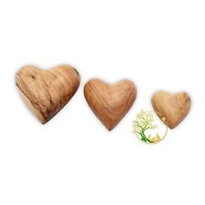(1) One Large Hand-carved wooden Heart | Olive Wood Heart - Available In 3 Sizes picture
