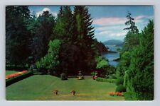 Victoria British Columbia-Canada, Butchart Gardens, Tod Inlet, Vintage Postcard picture